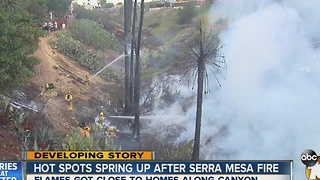 Hot spots spring up after Serra Mesa fire