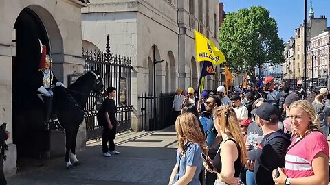 Get back behind the bollards #horseguardsparade