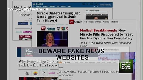 Fake news websites promoting diet pills