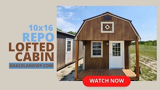 😎REPO! 🔎10x16 Lofted Cabin by Graceland "Express" 🔎"AS IS"! ⏰💲Make An OFFER! 💬MESSAGE ME NOW!