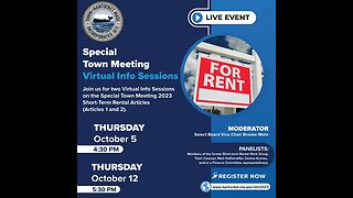 Special Town Meeting Virtual Info Session - October 12, 2023