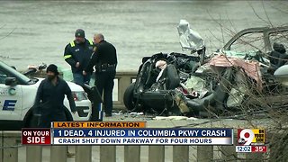Deadly crash shuts down Columbia Parkway