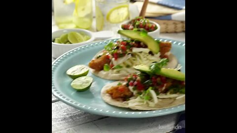 Breaded Fish Tacos with Pico de Gallo