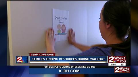 Families finding resources during teacher walkout