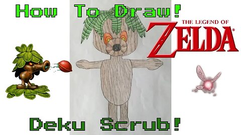 How To Draw a Deku Scrub! 2020 🌳