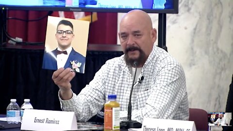 Ernest Ramirez testifies in Washington, Pfizer vaccine killed my son!