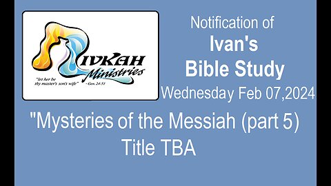 Mysteries of the Messiah (Part 5) – Title TBA