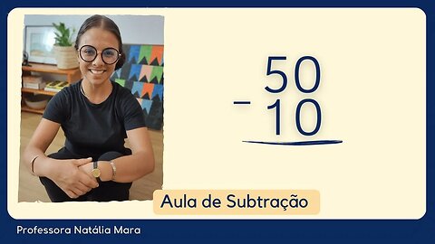 50-10 | 50 menos 10 | Aula de subtração para iniciantes | aula de matemática 3º ano