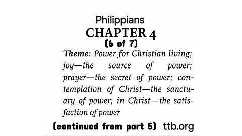 Philippians Chapter 4 (Bible Study) (6 of 7)