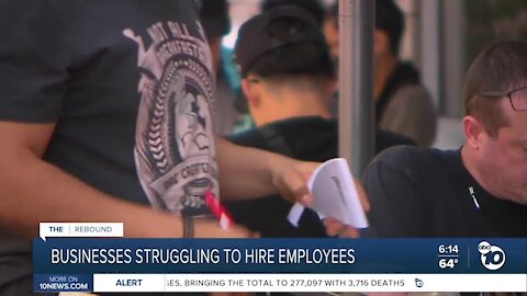 California businesses struggling to hire employees