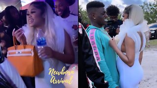 Kodak Black Gifts "GF" Nae A Birkin Bag At Their Gender Reveal! 👜