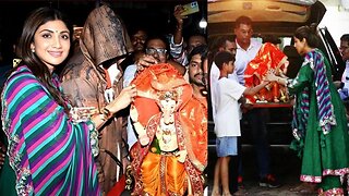 Ganesh Chaturthi 2023 : Shilpa Shetty Welcomes Lord Ganesha Home With Husband Raj Kundra 😍🔥