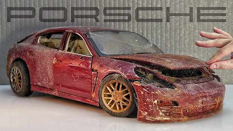 Restoration Abandoned Porsche Panamera Turbo. Restoration and Tuning Sports Car