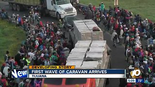 Migrants from caravan arrive in Tijuana