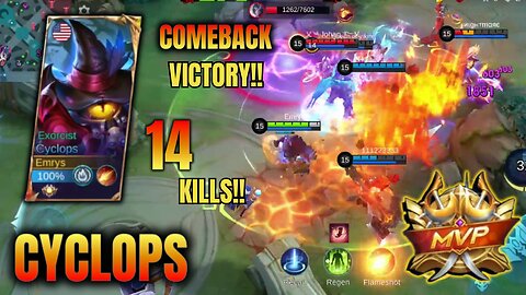 14 KILLS! COMEBACK VICTORY!! MVP! Legend Ranked Cyclops