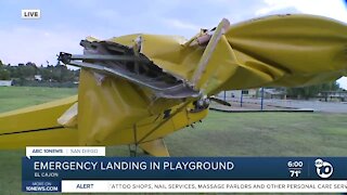 Plane makes emergency landing near El Cajon playground
