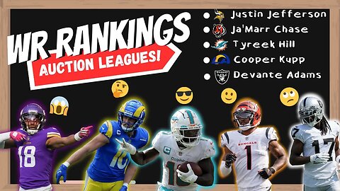 2023 Fantasy Football WR Rankings(Auction League) Stream #4 | WRs