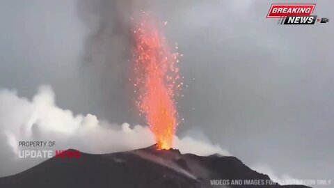 Horible: Tsunami wave hit capital city sicily italy,after Exclusive Explosion of stromboli volcano