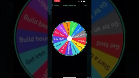 Minecraft Random Wheel Challenge #shorts