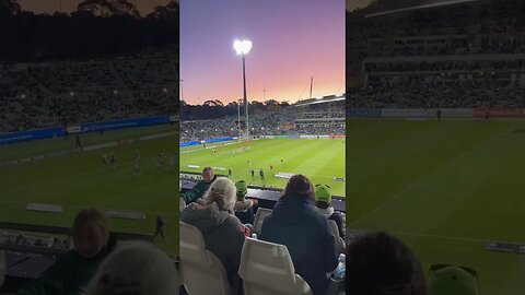 Raiders NRL game, what a sunset 🤣