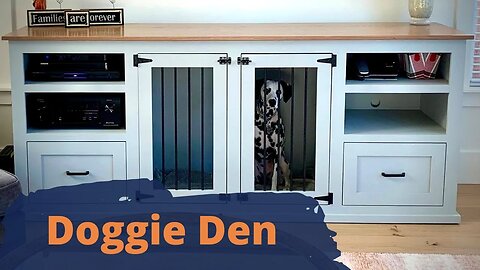 Dog Kennel Entertainment Center - Dog Crate Furniture - Doggie Den