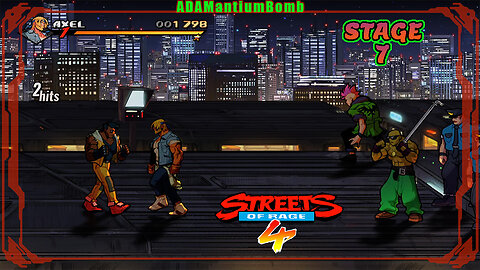 Streets of Rage 4 | Stage 07 – Skytrain, Hard Mode, Feat: Axle Stone (Streets of Rage, 2020 PS4)