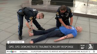 Omaha first responders stage mock traumatic injury response