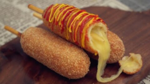 Mozzarella Cheese Corn Dog Recipe [Korean Street Food]