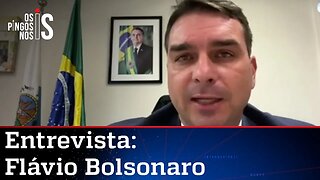 EXCLUSIVO: Flávio Bolsonaro fala sobre internação do pai