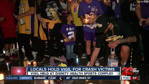 Locals hold vigil for Kobe Bryant and crash victims