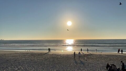 Carmel Beach Walk, Listening to the Wave and the Music.