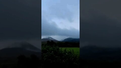 Clouds completely engulf mountains timelapse filmed with DJI Pocket 2 Scotland