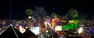 New Year's Eve fireworks show over the Las Vegas Strip