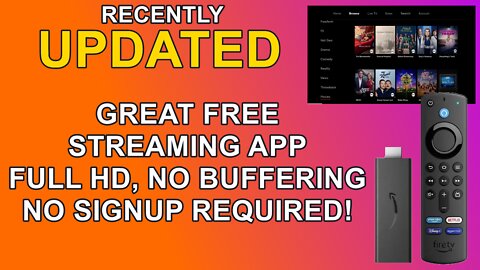 UPDATED: Great Free Streaming App Full HD no Buffering, no signup Required.