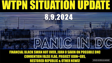 Situation Update 8/9/24 - Financial Black Swan, DNC Ff, Odin=EBS, Vt Intel