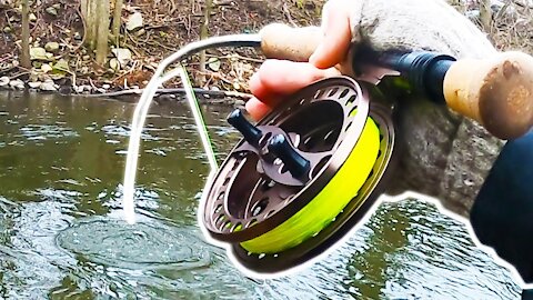 Tiny Creek Fishing for BIG FISH!! Switch Rod Centerpin Bobber Down Steelhead