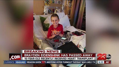 Bakersfield boy who captured the community with his heart transplant journey has died