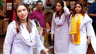 Bhumi Pednekar with Sister Samiksha Pednekar Visited at Siddhivinayak Temple for Darshan 😍✨📸