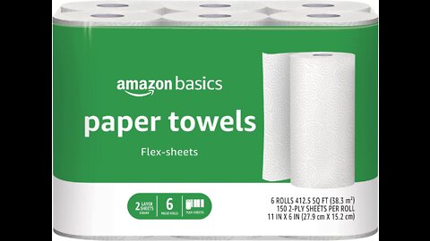 Amazon Basics 2 Ply Paper Towel - Flex-Sheets - 12 Value Rolls