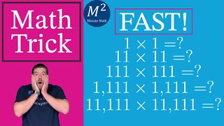 Multiply 11,111 X 11,111 FAST! - Minute Math Tricks - Part 26 #shorts