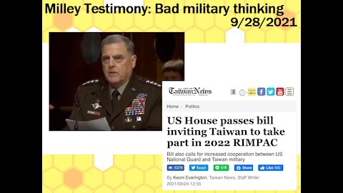 9-29-2021 - Gen Milley make bad arguments (and hurts America) - Jarrin Jackson