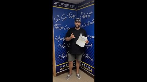 C8 Concrete California Contractors License Exam Congratulations Mark