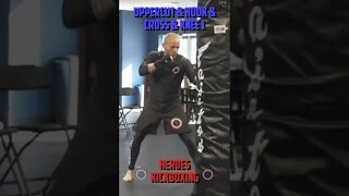 Heroes Training Center | Kickboxing "How To Double Up" Uppercut & Hook & Cross & Knee 1 FH | #Shorts