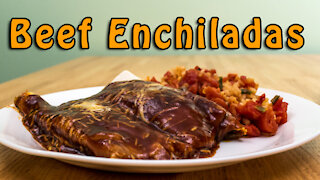 Dutch Oven Beef Enchiladas