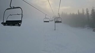 Creepy Fog Rolled In - Alyeska Resort Day Two - Haunted Lift Ride #alaska #snow #ski #skiing