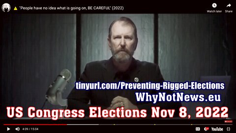 US Congress Elections Nov 8, 2022 - Can We Prevent Rigged Elections Effectively?