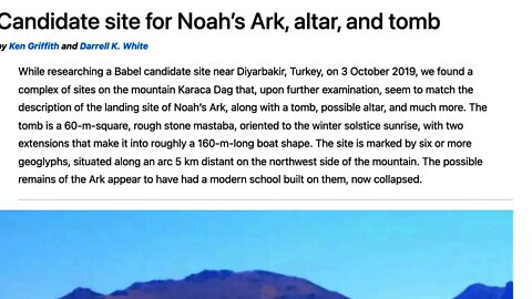 Researcher Ken Griffith on the search for Noah's Ark