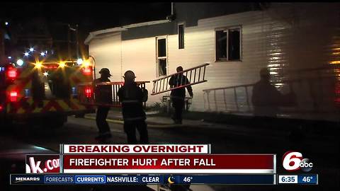 Indianapolis firefighter injured after falling through house roof