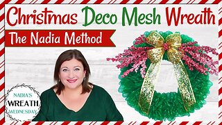 NO FRAY DECO MESH CHRISTMAS WREATH DIY | Dollar Tree ZERO FRAY wreath DIY | The Nadia Method