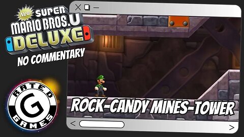 Rock-Candy Mines-Tower - Grinding-Stone Tower ALL Star Coins and Secret Exit - NSMBU Deluxe